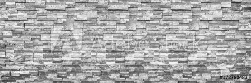Picture of horizontal modern brick wall for pattern and background